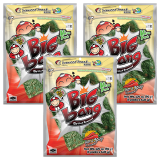 TAO KAE NOI 小老板 超級大海苔超值包 辣味, 50g, 3包