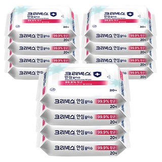 크리넥스 안심 물티슈 휴대형, 20매, 12개