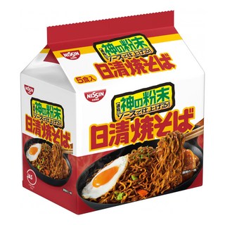 NISSIN 日清炒麵 特製醬汁搭配青紫菜 含維生素B1、B2和鈣, 5包