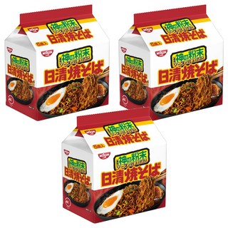 NISSIN 日清5食炒麵 特製醬汁搭配青紫菜 含維生素B1、B2和鈣, 15包