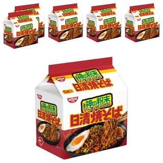 NISSIN 日清5食炒麵 特製醬汁搭配青紫菜 含維生素B1、B2和鈣, 30包