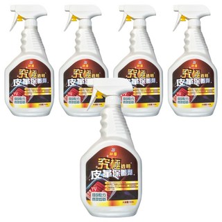Magic shield 神盾 究極皮革保養劑 皮革產品柔和中性清潔劑 內含溫和不傷皮革分解滲透劑, 750ml, 5瓶
