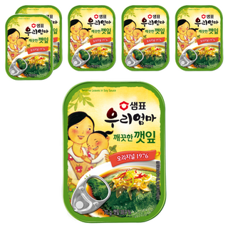 Sempio 膳府 芝麻葉罐頭 原味, 70g, 6罐