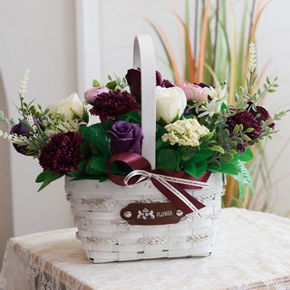 가꾸지오 조화 땡큐 바구니, 퍼플, 1개