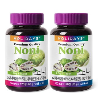 홀리데이즈 프리미엄 노니 타블렛, 120정, 2개