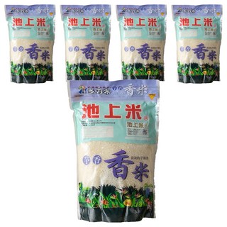 池上多力米 芋香米, 產於台灣台東縣池上鄉, 米粒飽滿、美味香Q, 1.5公斤, 5包, CNS一等米