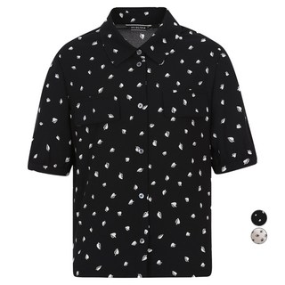 Olivia Lauren 全版圖案短袖雪紡衫 VVCNS5M4481