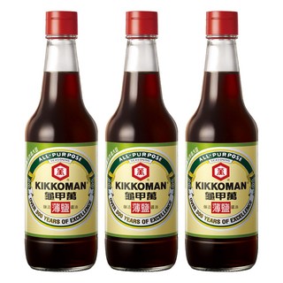 KIKKOMAN 龜甲萬 釀造甘醇薄鹽醬油, 500ml, 3瓶