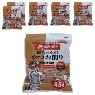PET EAT 無添加 柴魚片 貓零食 45g, 鰹魚, 6包