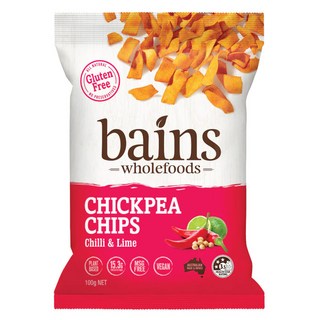 bains wholefoods 鷹嘴豆脆片 香辣萊姆風味, 100g, 1包