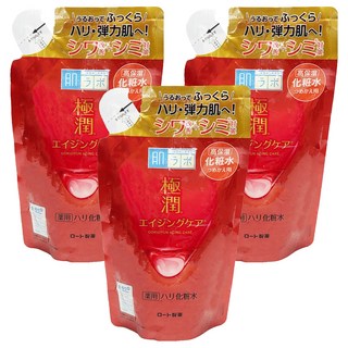 Hadalabo 肌研 極潤抗皺緊緻化妝水補充包 高保濕, 170ml, 3包