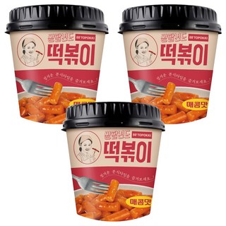쌍팔년도 컵 떡볶이 매콤맛, 120g, 3개