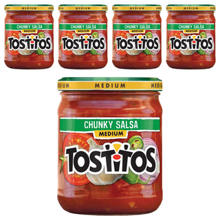 TOSTITOS 莎莎醬，中等辣度, 439.4g, 5罐