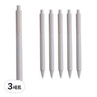 피어니스트 심플 젤잉크펜 6p 세트 0.5mm, 그레이, 3세트