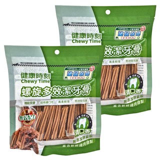 Chewy Time 健康時刻 螺旋多效潔牙骨 無穀配方 泌尿保健 超軟Q口感 全犬種適用, 蔓越莓+牛肉, 120g, 2包