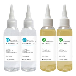 Glow Monster 西蘭花提取物 100ml + 3Kda Oligo 透明質酸 2% 原液 100ml, 單色, 2組