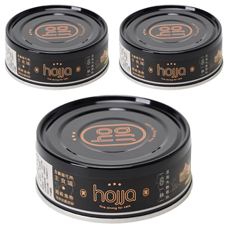 hojja 賀家 毛孩的米其林主食餐肉絲系列 貓用無穀主食罐, 深海大鮪雞絲, 80g, 3罐