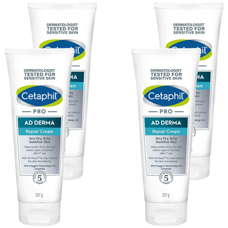 Cetaphil 舒特膚 AD益膚康修護舒敏乳霜 含有植物性保濕成分 舒緩乾癢 含燕麥成分 提升肌膚屏障功能, 227ml, 4條