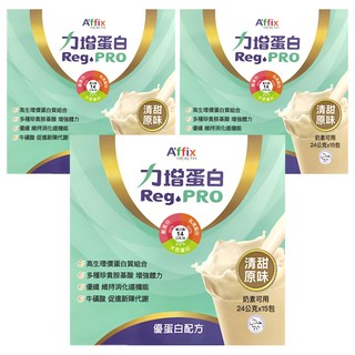 Affix 艾益生 力增蛋白 原味, 高生理價蛋白質組合, 多種珍貴胺基酸, 優纖維, 24公克x15包, 24g, 3盒