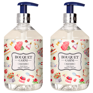 BOUQUET GARNI 沐浴乳 Rose Garden 持香6小時以上 溫和去角質及鎮靜保濕肌膚, 520ml, 2瓶