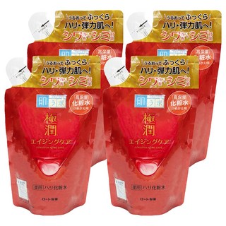 Hadalabo 肌研 極潤抗皺緊緻化妝水補充包 高保濕, 170ml, 4包