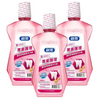 Shallop 刷樂 專業護理漱口水 抗敏感, 500ml, 3個