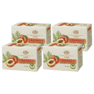 Magnet 曼寧 有機蜜桃國寶茶 無咖啡因 清甜蘋果與水蜜桃香, 2g, 20包, 4盒