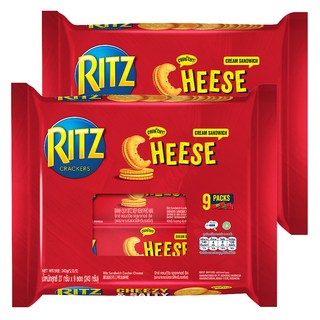 RITZ 麗滋 起司三明治餅乾 隨手包, 9包裝, 下午茶點心, 243g, 2袋
