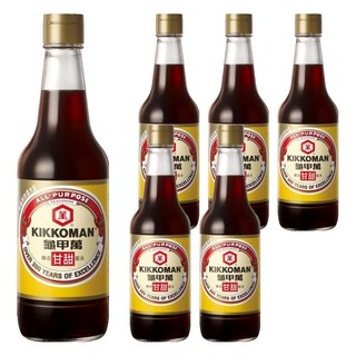 KIKKOMAN 龜甲萬 釀造甘甜醬油, 500ml, 6瓶
