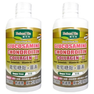National Vita 顧可飛 葡萄糖胺薑黃軟骨素 Biocell+FYC 25專利升級配方, 946ml, 2瓶