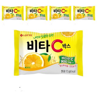 LOTTE 樂天 C型盒裝維他命C糖果, 17.5g, 5盒