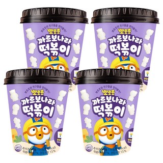 Pororo 淘氣小企鵝 白醬炒年糕即食杯, 4入, 115g