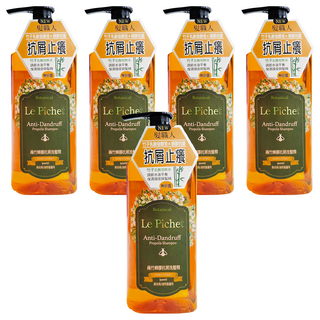 Le Pichet 髮職人 綠竹蜂膠抗屑洗髮精 舒緩調理頭皮 減少頭皮屑困擾 溫和潔淨頭髮, 500ml, 5瓶