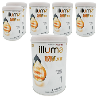 illuma 啟賦 水解嬰兒配方 0~12個月, 800g, 1入, 6罐