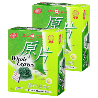 天仁茗茶 原片 鮮綠茶 茶包個別包裝 保持新鮮 滋味甘醇, 2.8g, 40包, 2盒