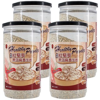 弘益 紅藜堅果燕麥 黑芝麻養生飲 高纖低熱量 低GI, 400g, 4罐