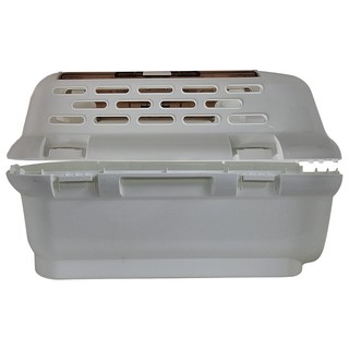 IRIS OHYAMA 愛麗思歐雅瑪 高級 外出籠 白色 寵物提籠 適用於犬、貓, M(59 x 37.5 x 37cm), 1個