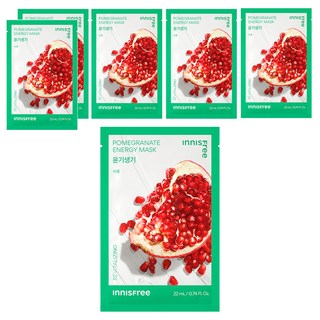 INNISFREE 我的真萃能量面膜 紅石榴款 22ml, 1入, 6片