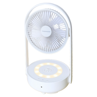 THOMSON 湯姆盛 USB微電腦桌立翻轉扇, 四段風速, 可壁掛, 帶遙控器, TM-SAF28U