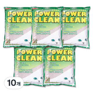 캣마루 파워크린 고양이 모래, 5L, 10개, 무향