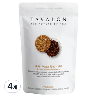 TAVALON 路易波士杏仁茶餅乾, 50g, 4個