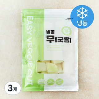 그린피아 무 국용 (냉동), 3개, 350g