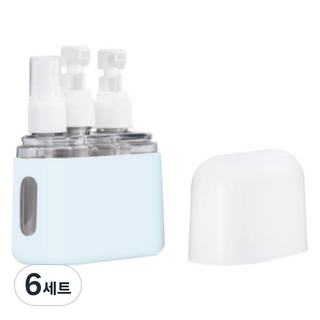 리빙헤븐 여행용 화장품 올인원 공병 3종 세트, 6세트, 블루