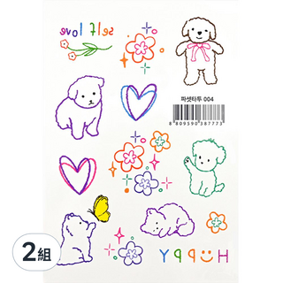 Passet 紋身貼紙, 刻面刺青004, 2組