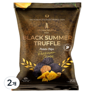 AROMATRUFFLE Black Summer松露洋芋片 帕瑪森起司, 2個, 45g