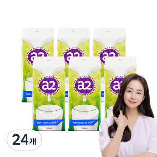 에이투밀크 멸균우유, 200ml, 24개