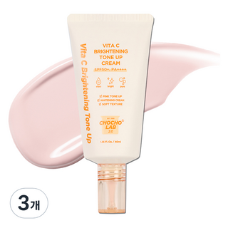 CHOCHO'S LAB 2.0維他命C亮白素顏霜 SPF50+ PA++++, 3個, 單色, 40ml