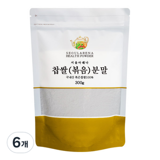 首爾競技場 韓國產焙炒糯米粉, 300g, 6個