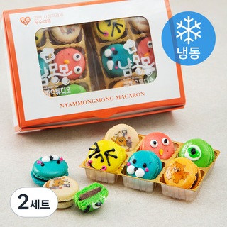 냠몽몽 꼬맹이 캐릭터 마카롱 (냉동), 8g, 24개입, 2세트