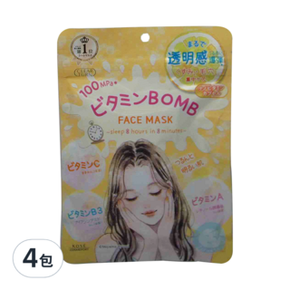 KOSE 高絲 光映透 亮白維C爆彈面膜 集中調理暗沉毛孔 透明感, 7入, 4包